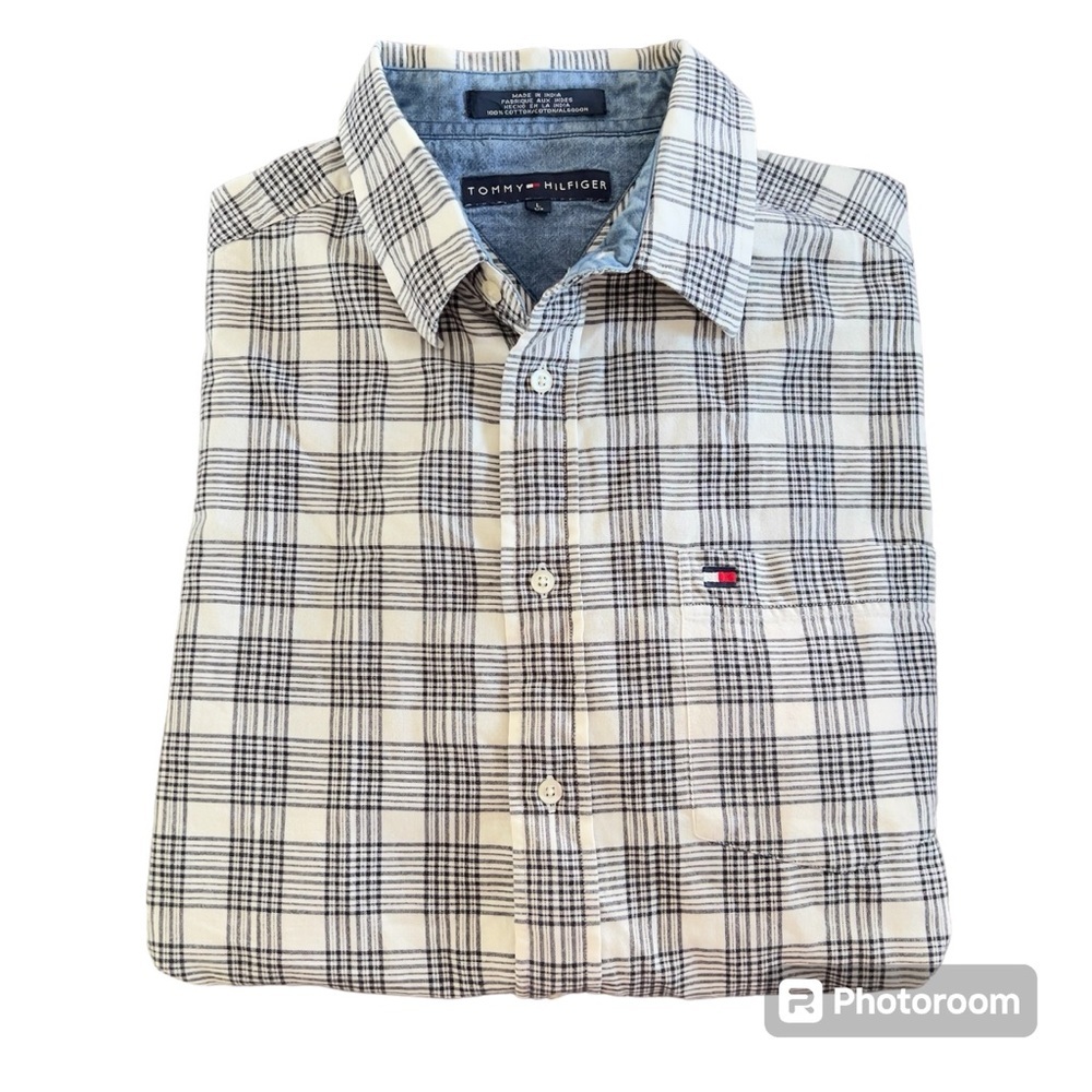 Tommy Hilfiger Cotton button down short sleeve shirt L